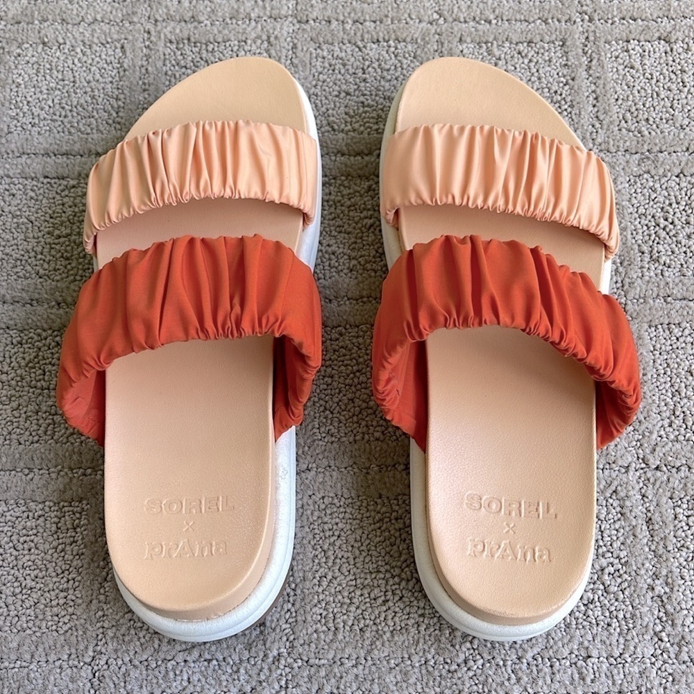New Sorel X PrAna Roaming Two strap Vegan Boho Gorpcore Slide Chunky Platform - Picture 2 of 8
